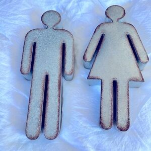 Hobby Lobby Rustic Metal Figures - Gray and Brown